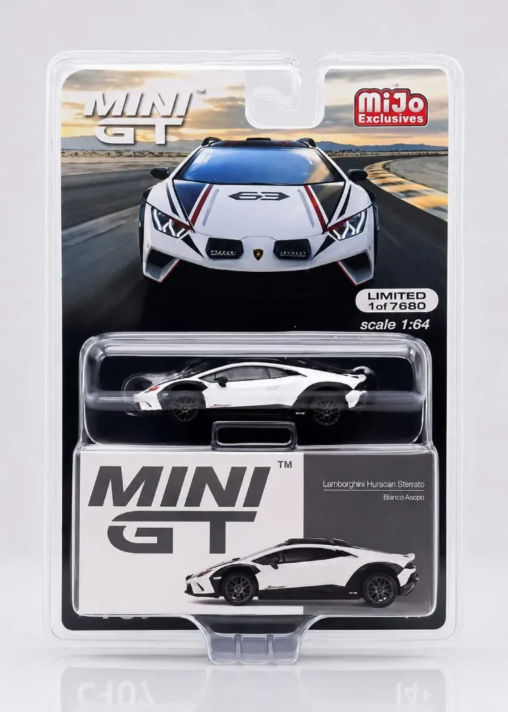 MINI GT Lamborghini Huracán Sterrato – Bianco Asopo (MiJo USA Exclusives) Limited Edition