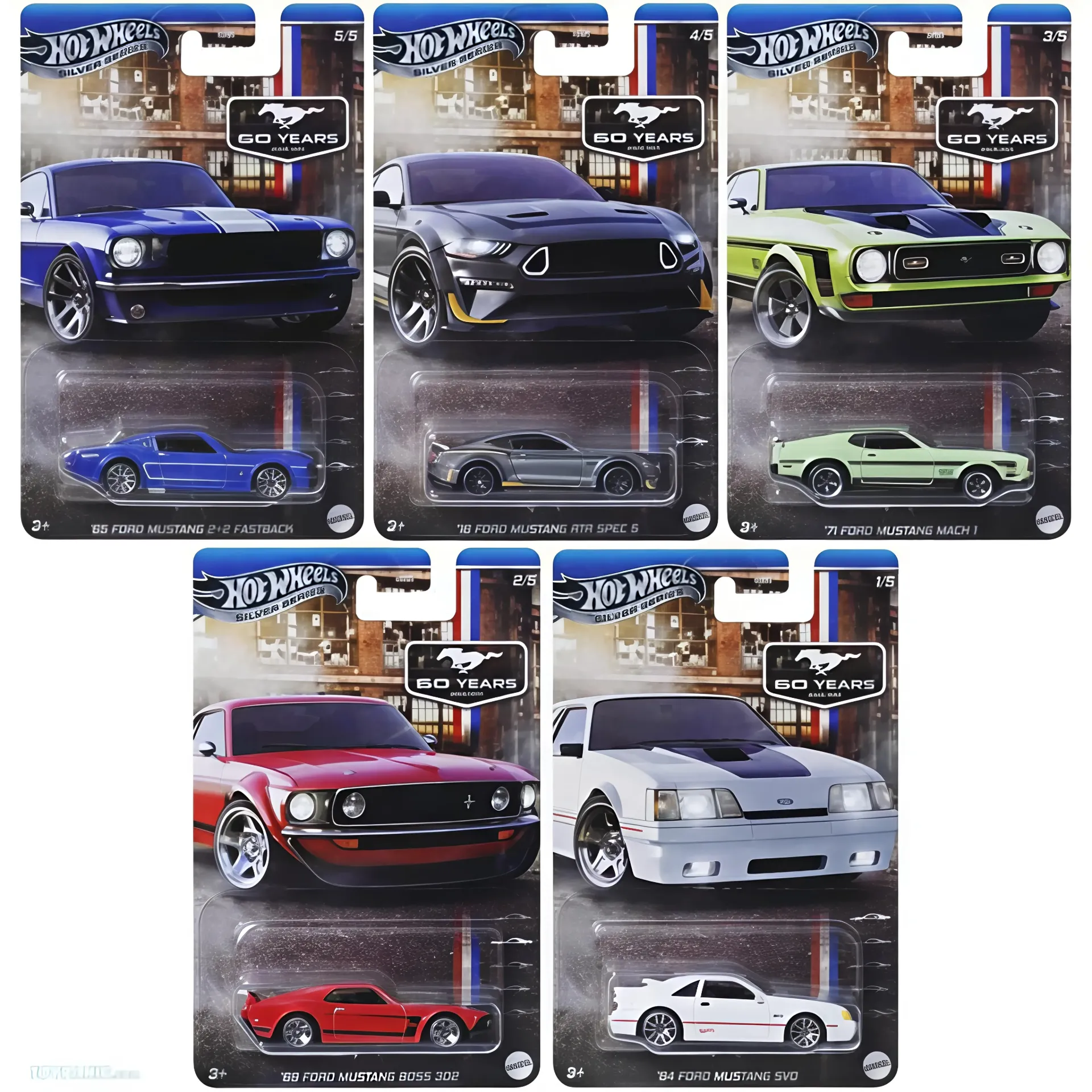 Ford 60 anniversary imported silver series including Chase piece set of 5